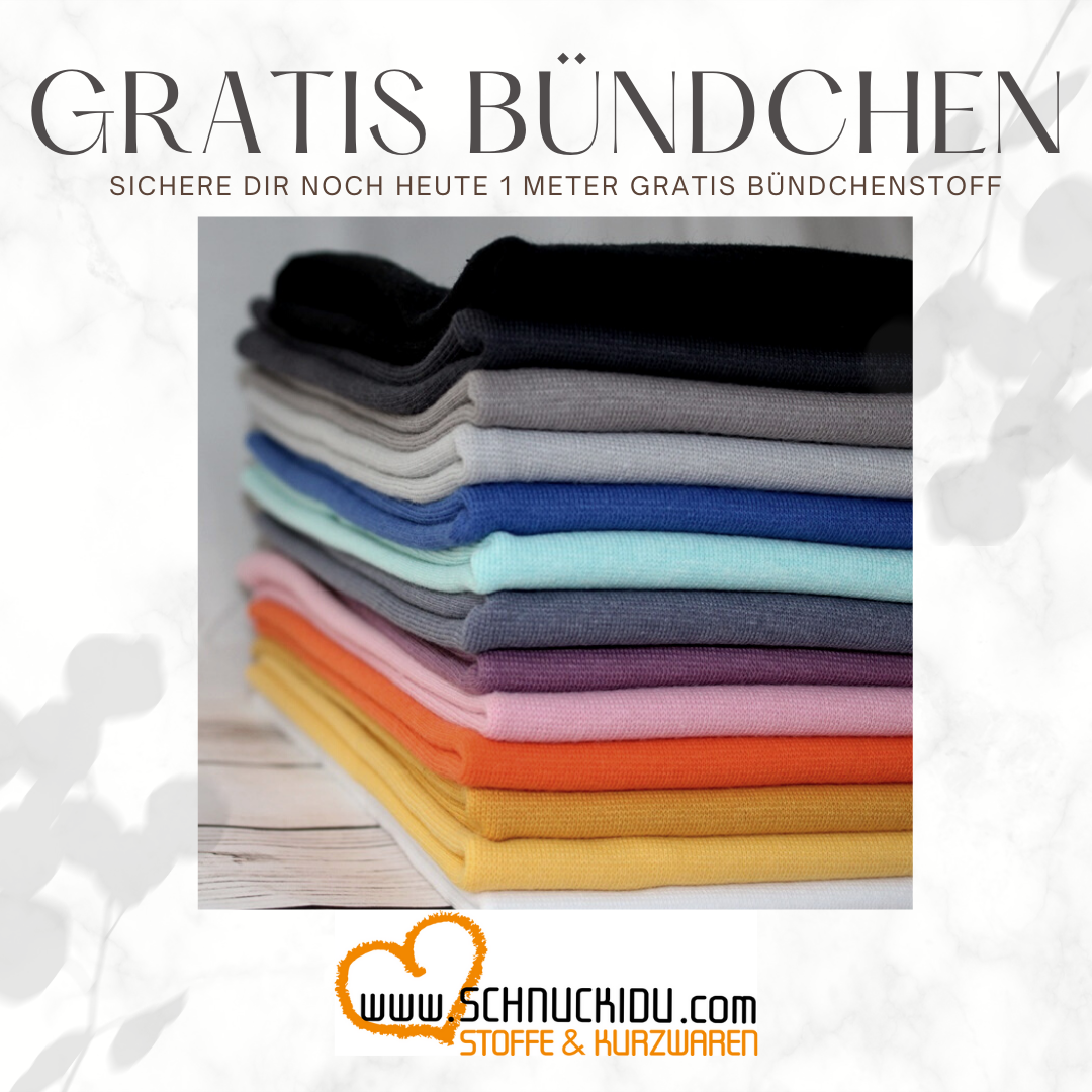 1 Meter Gratis Bündchen ab 50€ Einkaufswert - Einfach in den Warenkorb legen