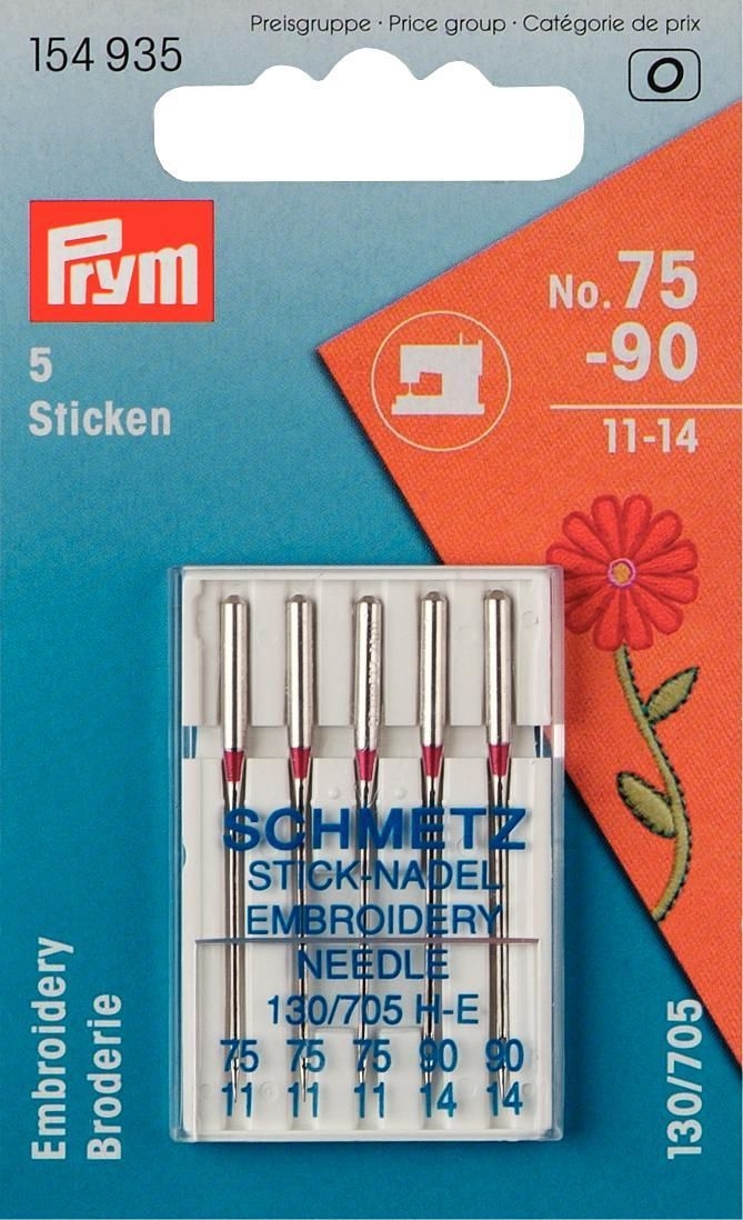 Prym Nähmaschinennadeln 130/705 Sticken 75+90