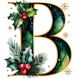 Personalisierter DTF Bügelbild Buchstabe für Weihnachtsservietten in 12cm – Lieferdatum ab 2026