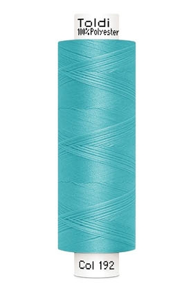 Gütermann Allesnäher Toldi 500 Meter in Mint (192) – Hochwertiges Nähgarn aus 100% Polyester für Nähmaschinen und Handarbeiten in zartem Mintgrün.