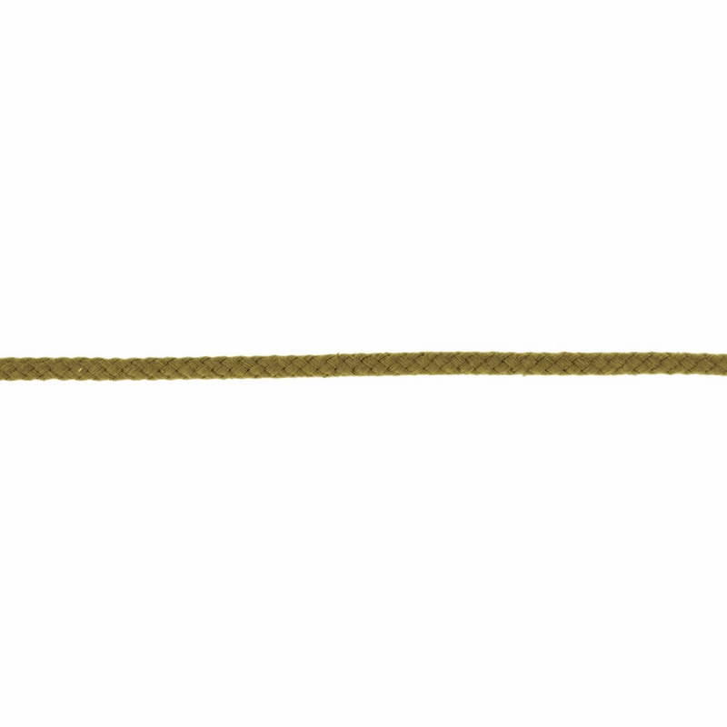 Doppelt gewebte Baumwollkordel - 8mm - Goldbraun