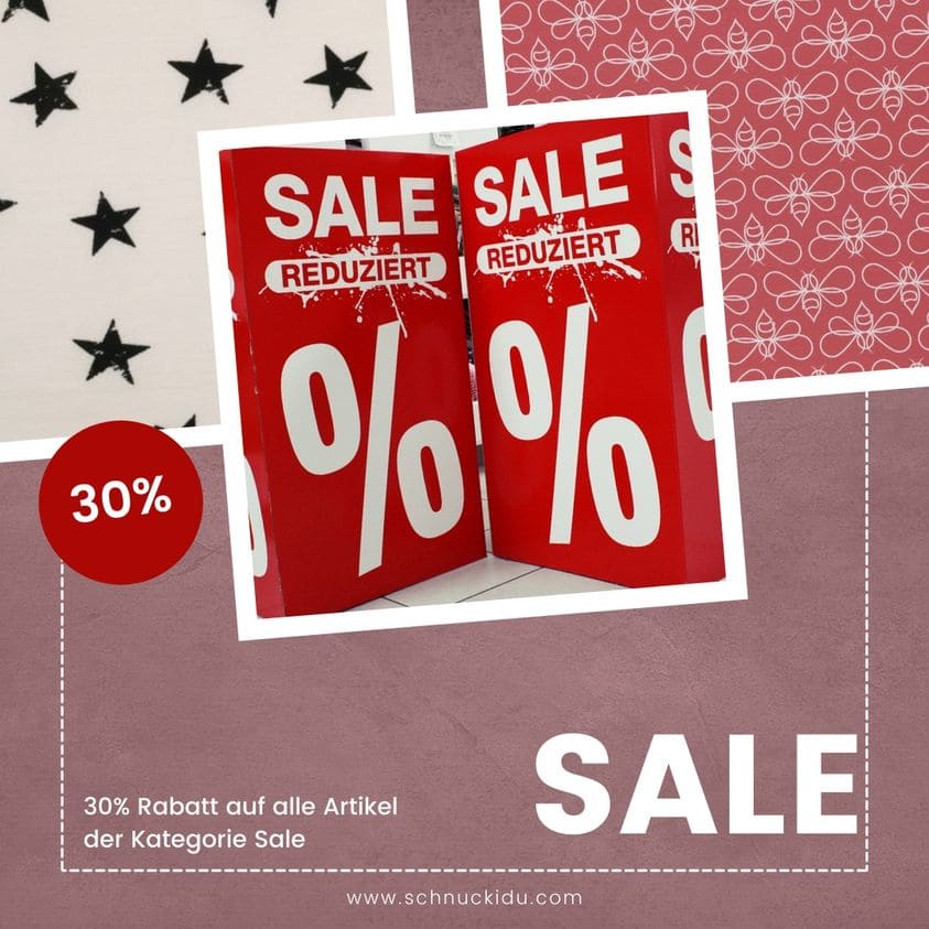 30% Rabatt auf alle Stoffe im Sale! 😍