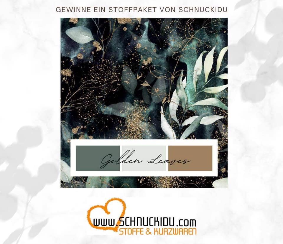 Wer ein Golden Leaves Stoffpaket gewinnen möchte, der sollte schnell auf die Facebook Seite von Camaka gehen 🥰 Wer ein Golden Leaves Stoffpaket gewinnen möchte, der sollte schnell auf die Facebook Seite von Camaka gehen 🥰