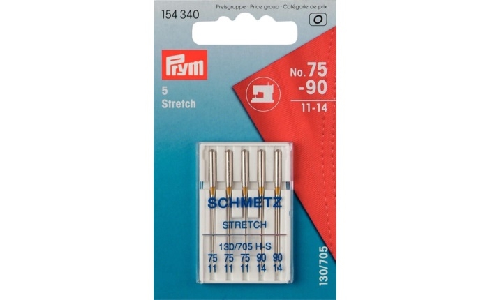 Prym Nähmaschinennadeln 130/705 Stretch 75+90