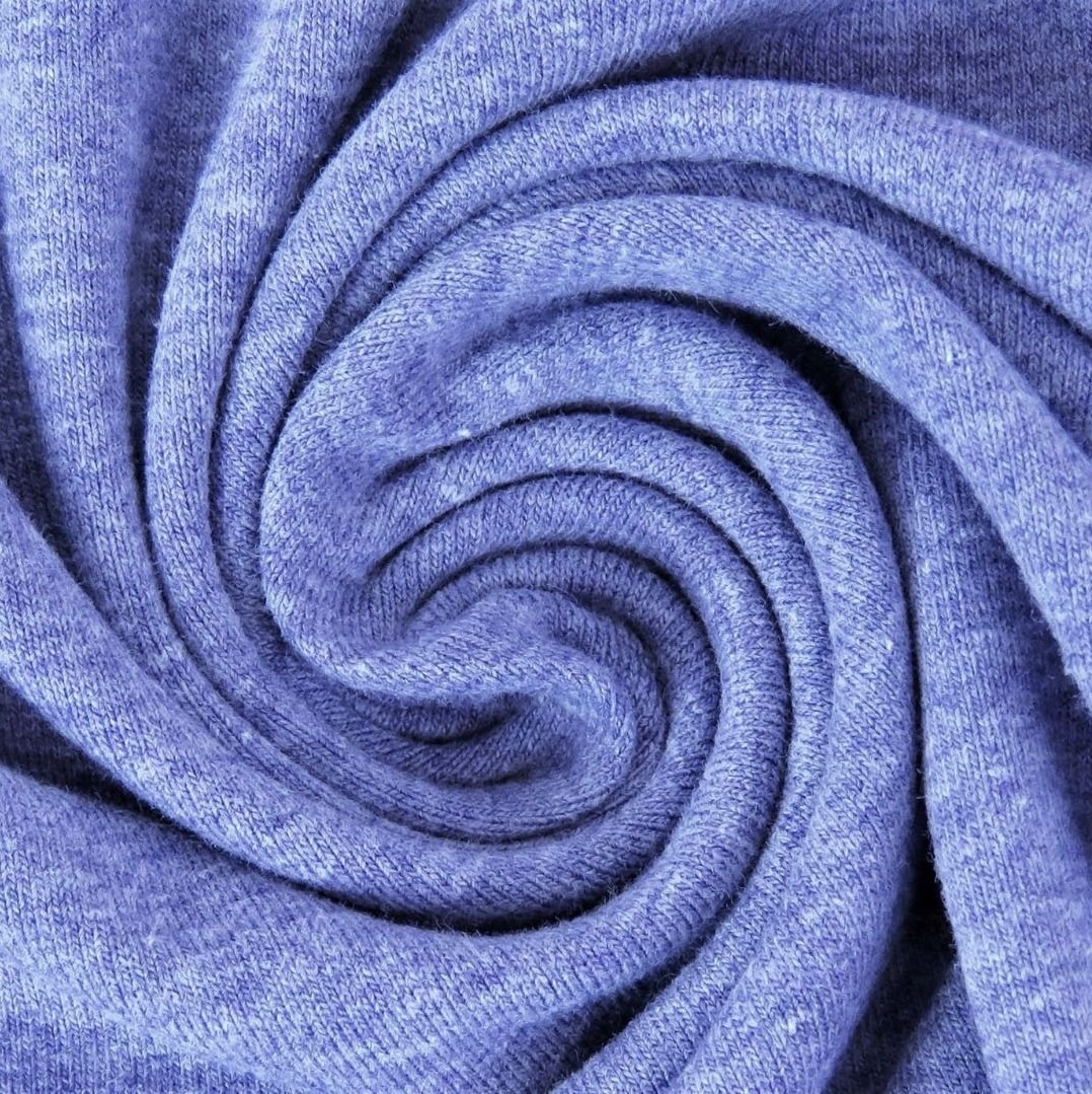 Baumwolljersey Melange - Jersey Stoff Uni meliert - Kobalt meliert Baumwolljersey Melange - Jersey Stoff Uni meliert - Kobalt meliert