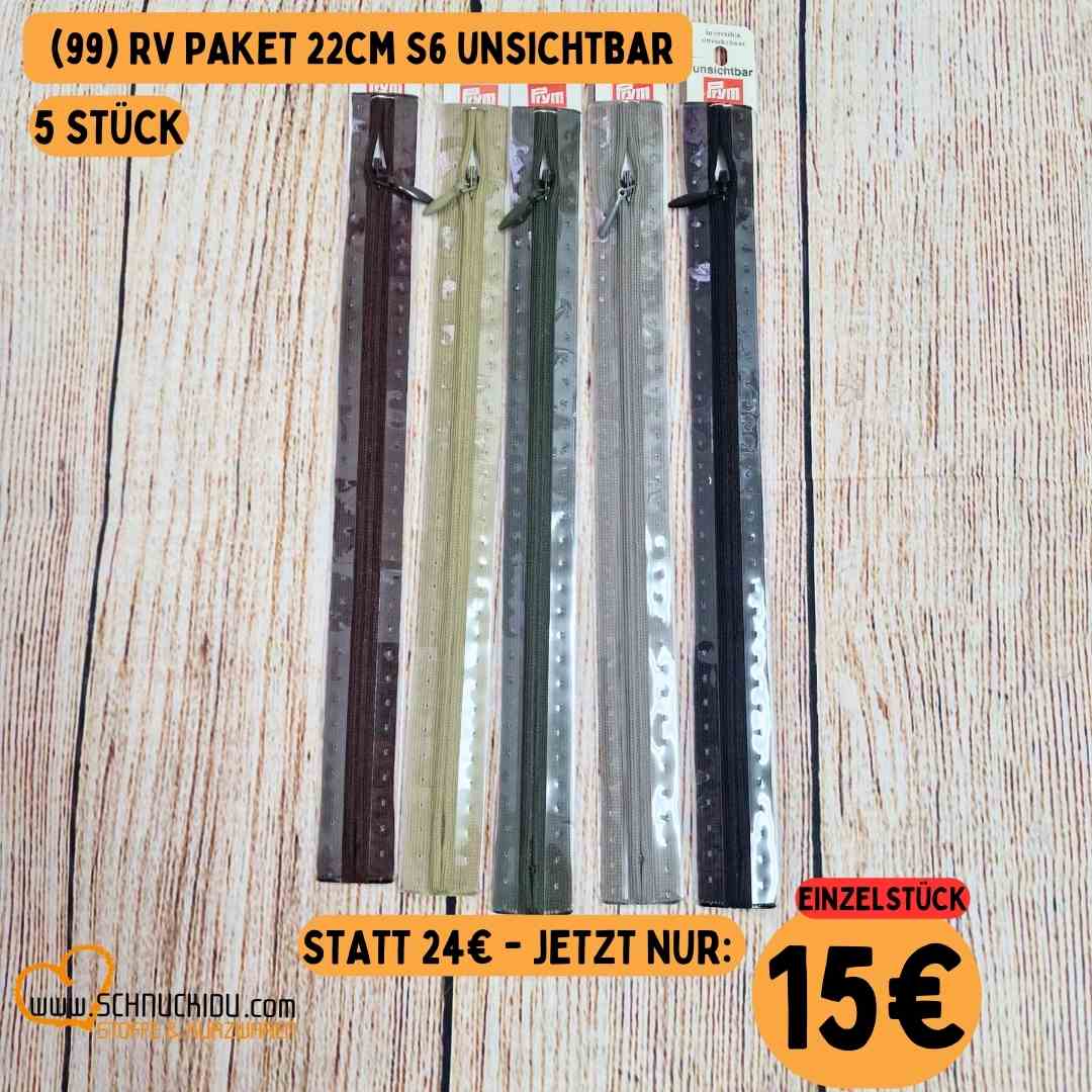 Stoffpaket - Unikat - RV Paket S6 22cm - 5 Stück