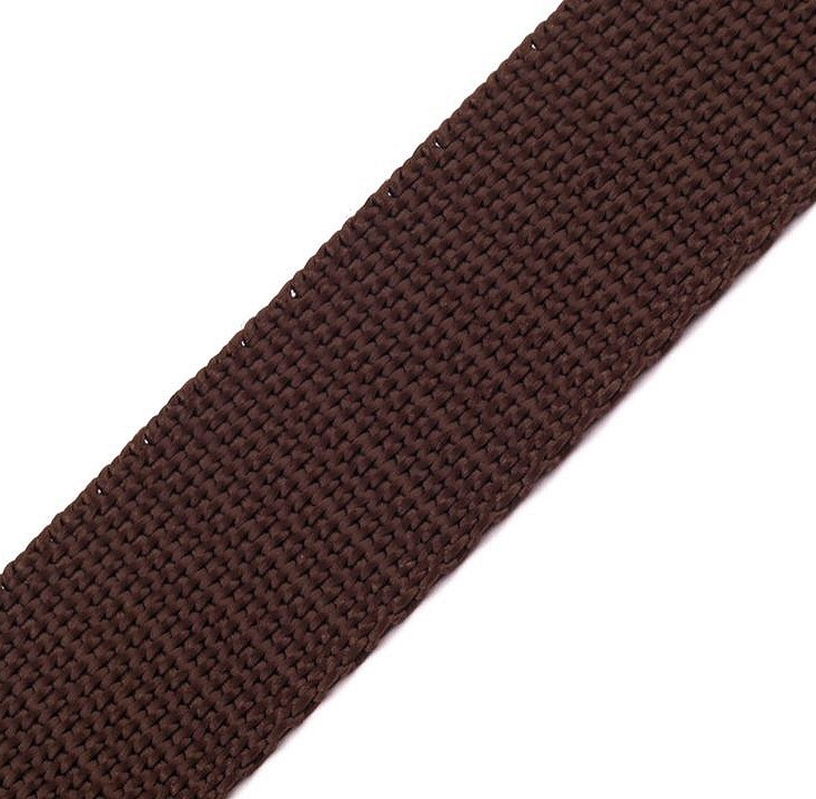Gurtband - Taschengurtband aus Polypropylen - Uni - Braun - 25mm