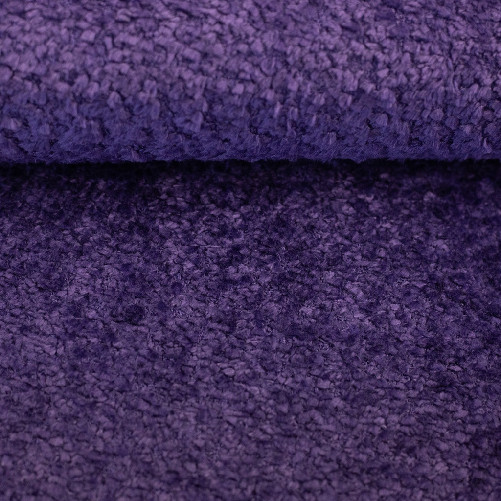 Luxuriöser Chenille Stoff Bogota von Swafing in Lila mit schwerer, strukturierter Oberfläche für Möbelbezüge und Heimtextilien