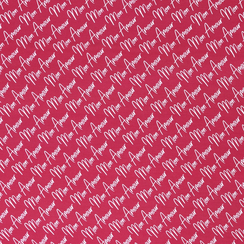 Viskose - Viskosewebware - Swafing - Chloé by lycklig design - Mon Amour auf Kirschrot