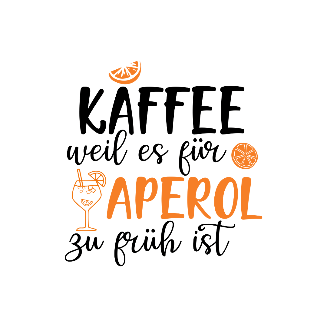 Bügelbild - Plott - Früher Aperol - 19cm x 17cm XXL