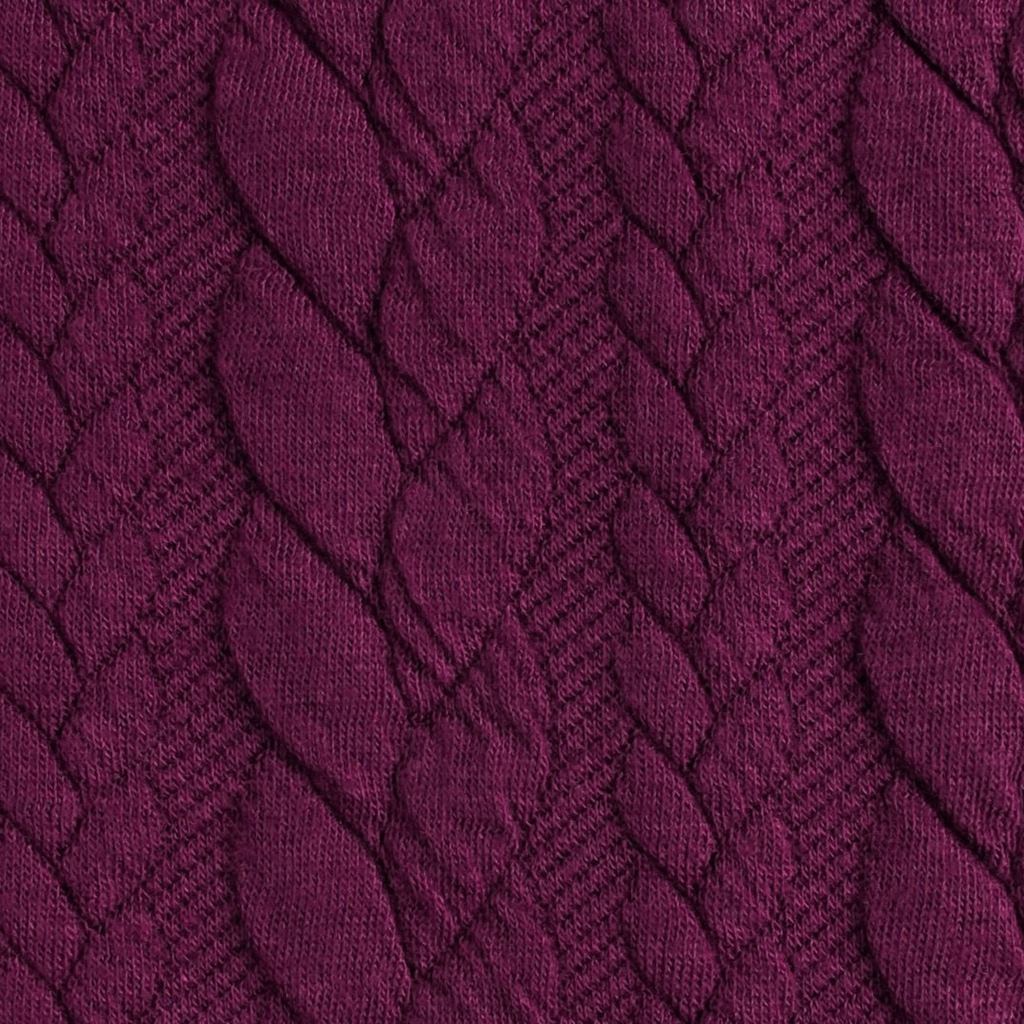 Jacquardjersey - Edles Zopfmuster - Violett