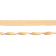 Elastisches Jacquard-Einfassband in glänzendem Gelb, 20mm Breite, hochwertige Meterware mit feiner Webstruktur für Lingerie, Sportmode und elastische Abschlüsse.