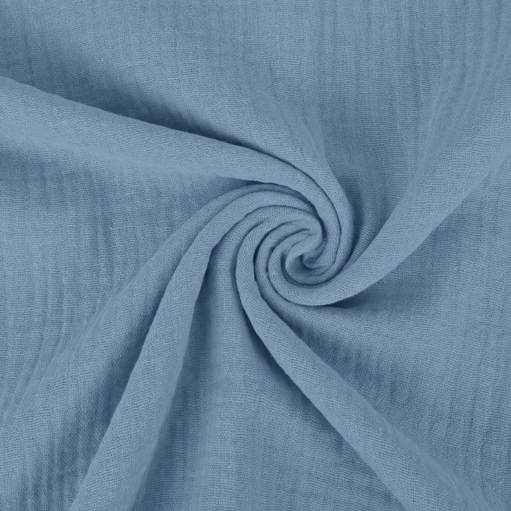 Musselin - Baumwolle - Uni - Jeansblau