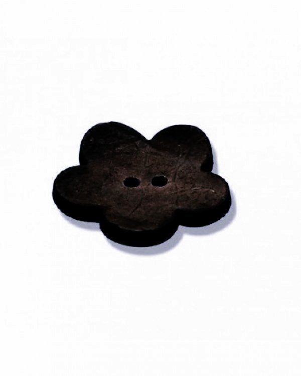 Knopf - Knöpfe - niedliche Kokosblume - 34mm - 1 Stück - Schwarz