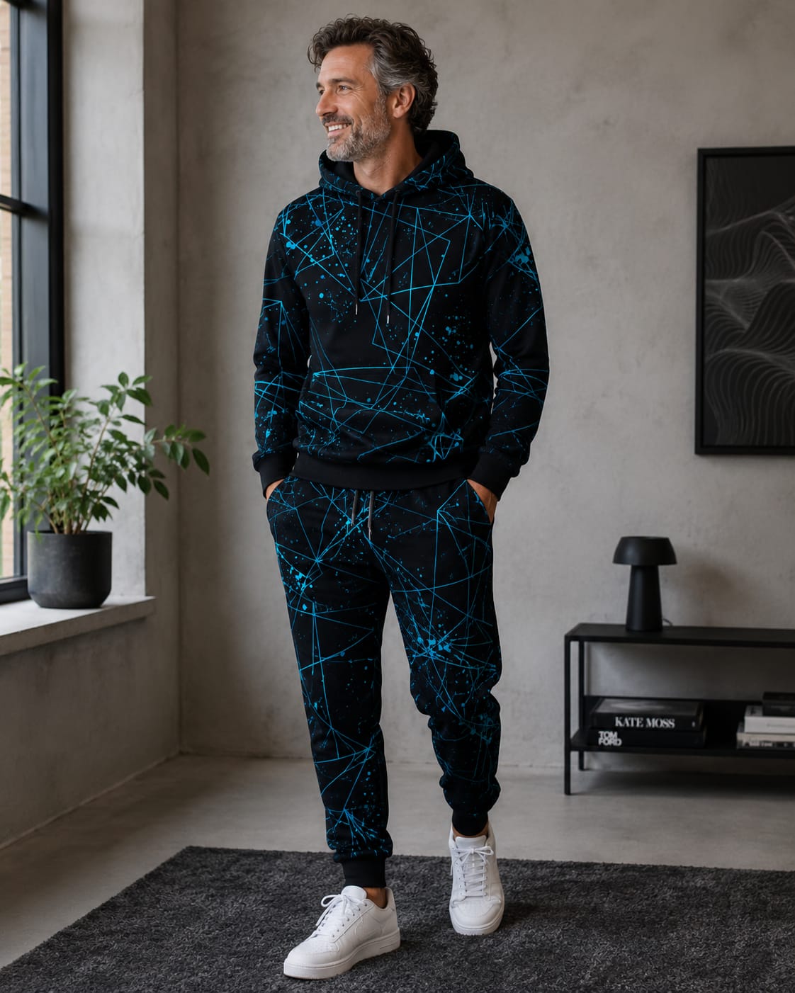VORORDER - Eigendesign - Graphic Strokes Blau