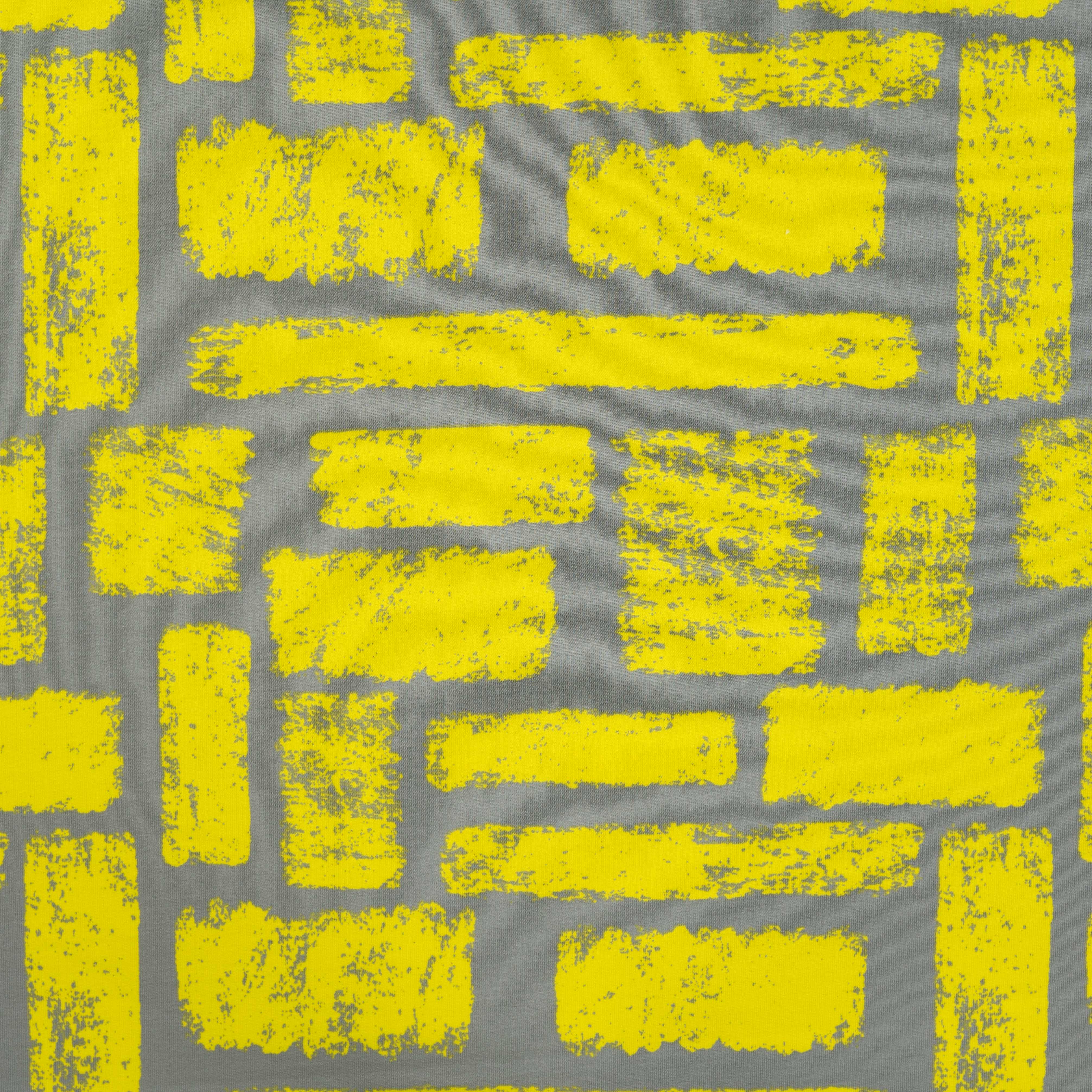 French Terry - Sommersweat - Digitaldruck - Abstrakt Gelb