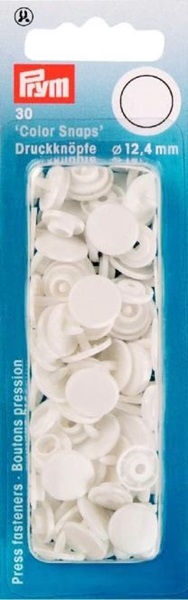 Prym - Druckknöpfe Color Snaps rund 12.4mm - Weiß