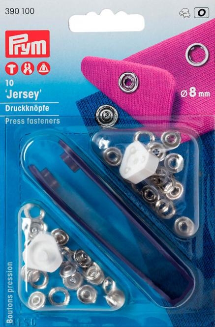 Prym - Druckknöpfe Jersey silberfarbig 8 mm