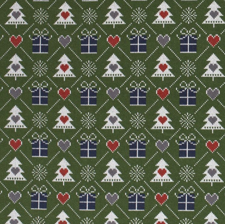 Sweat - leicht angeraut - Weihnachtliches Motiv im Pixeldesign - Grün