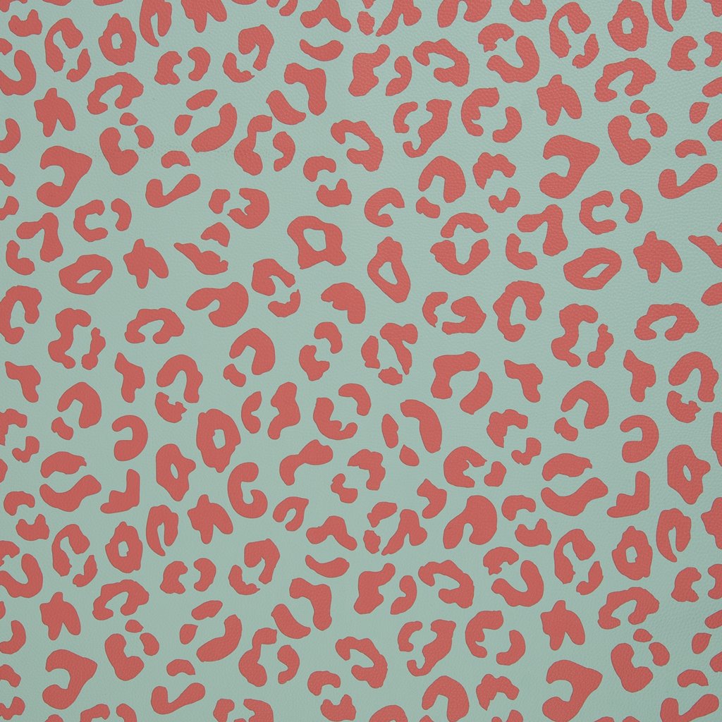Kunstleder Happy Leo by Cherry Picking - Mint/Koralle Kunstleder Happy Leo by Cherry Picking - Mint/Koralle