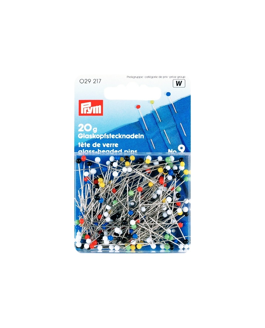 PRYM - Glaskopfnadeln ST 0,60 x 30 mm - Bunt - 20g