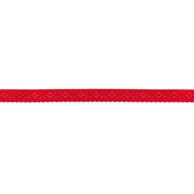 Elastisches und vorgefalztes Einfassband mit Verzierung - Rot