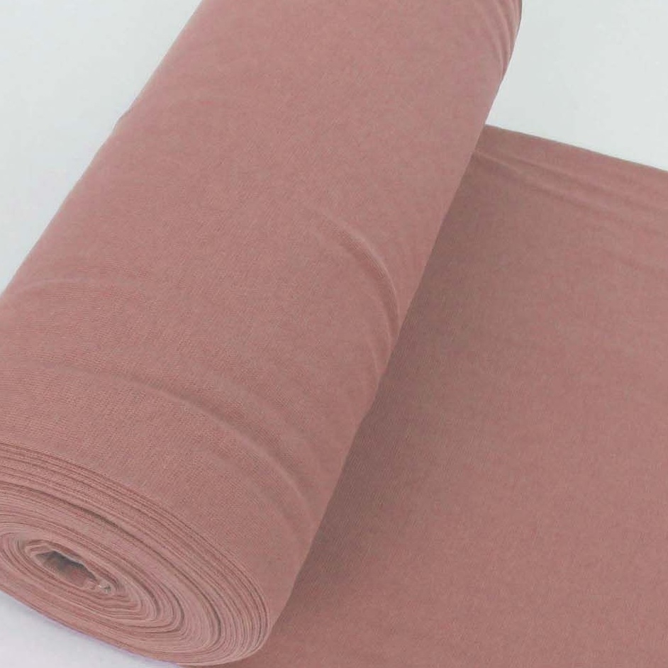 Bündchen Stoff Feinripp Uni - Rose