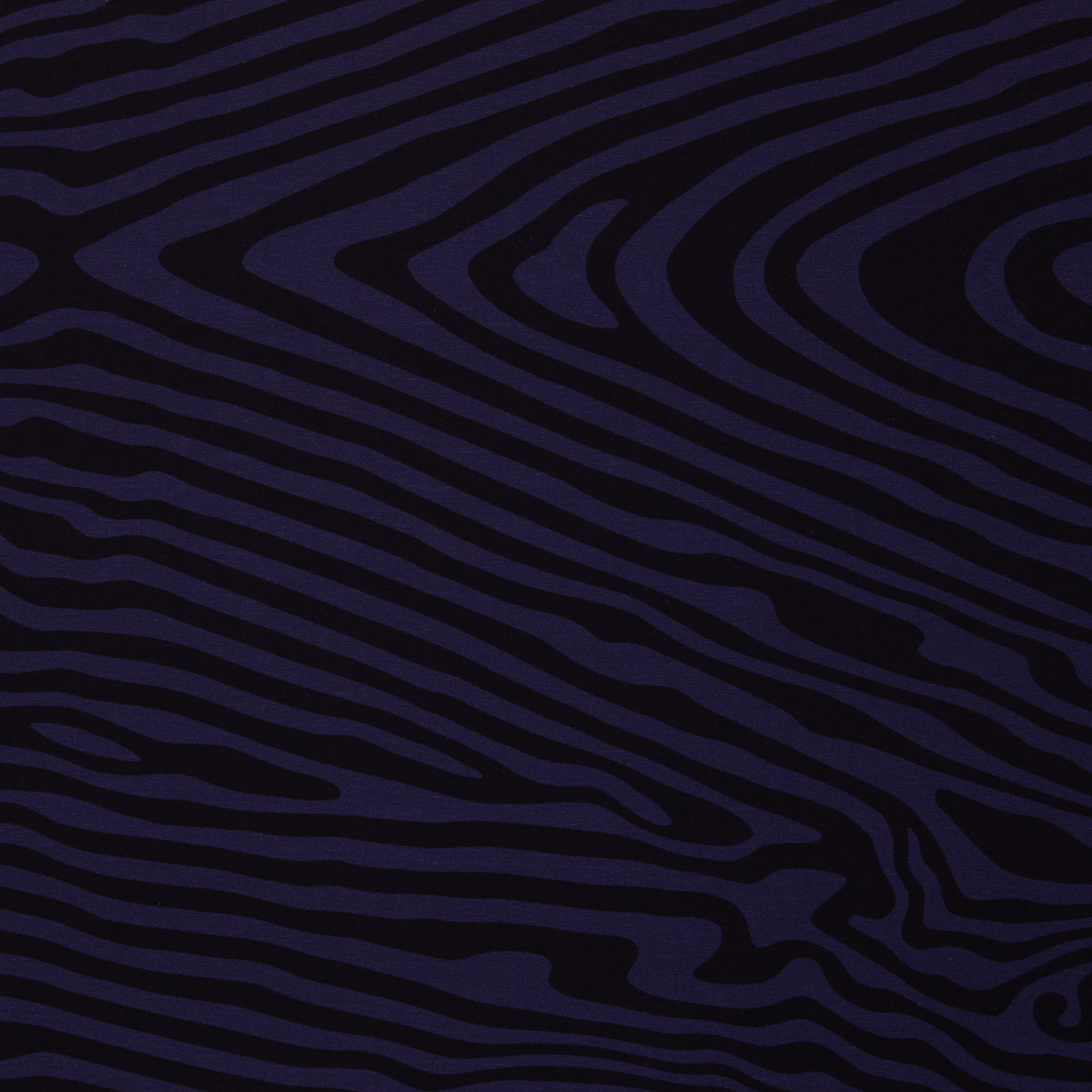 French Terry Meterware "Wellen" von Thorsten Berger – grafisches Wellenmuster in Dunkelblau und Weiß, passend zur What the Duck Kollektion 2026, 95% Baumwolle, 5% Elasthan, Öko-Tex Standard 100