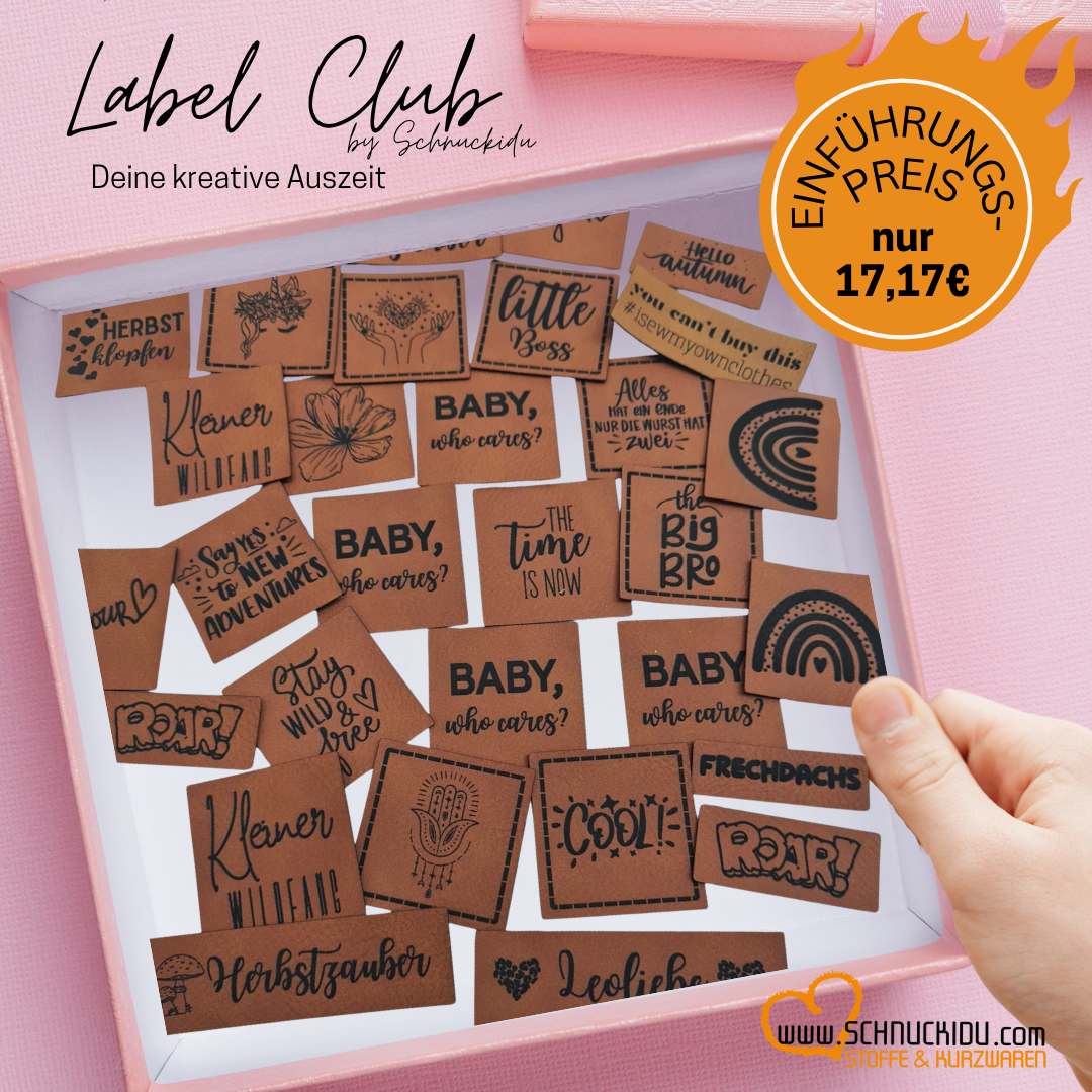 💌 Schnuckidu Label-Club – vegane Handmade Label (8–12 vegane Labels) | Versandkostenfrei | alle 8 Wochen