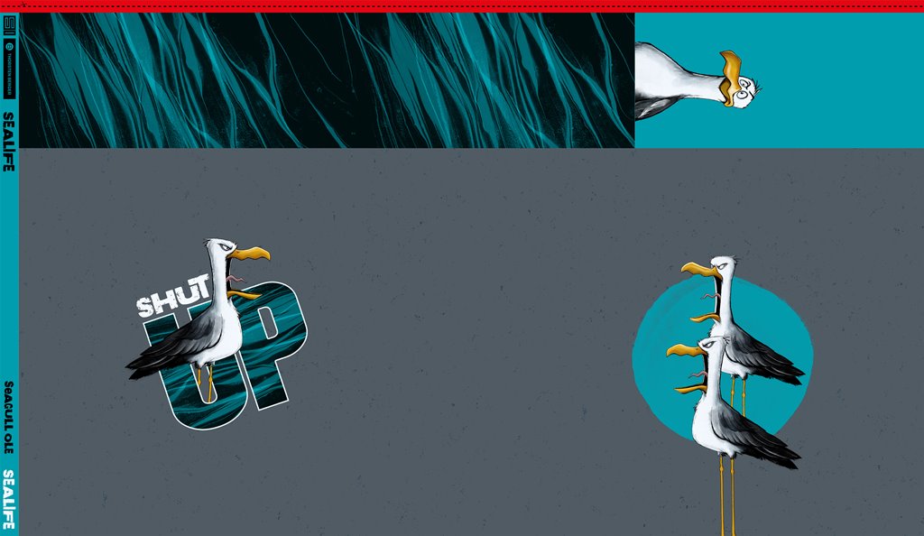 Canvas - Seagull Ole by Thorsten Berger - Panel - 90cm x 150cm