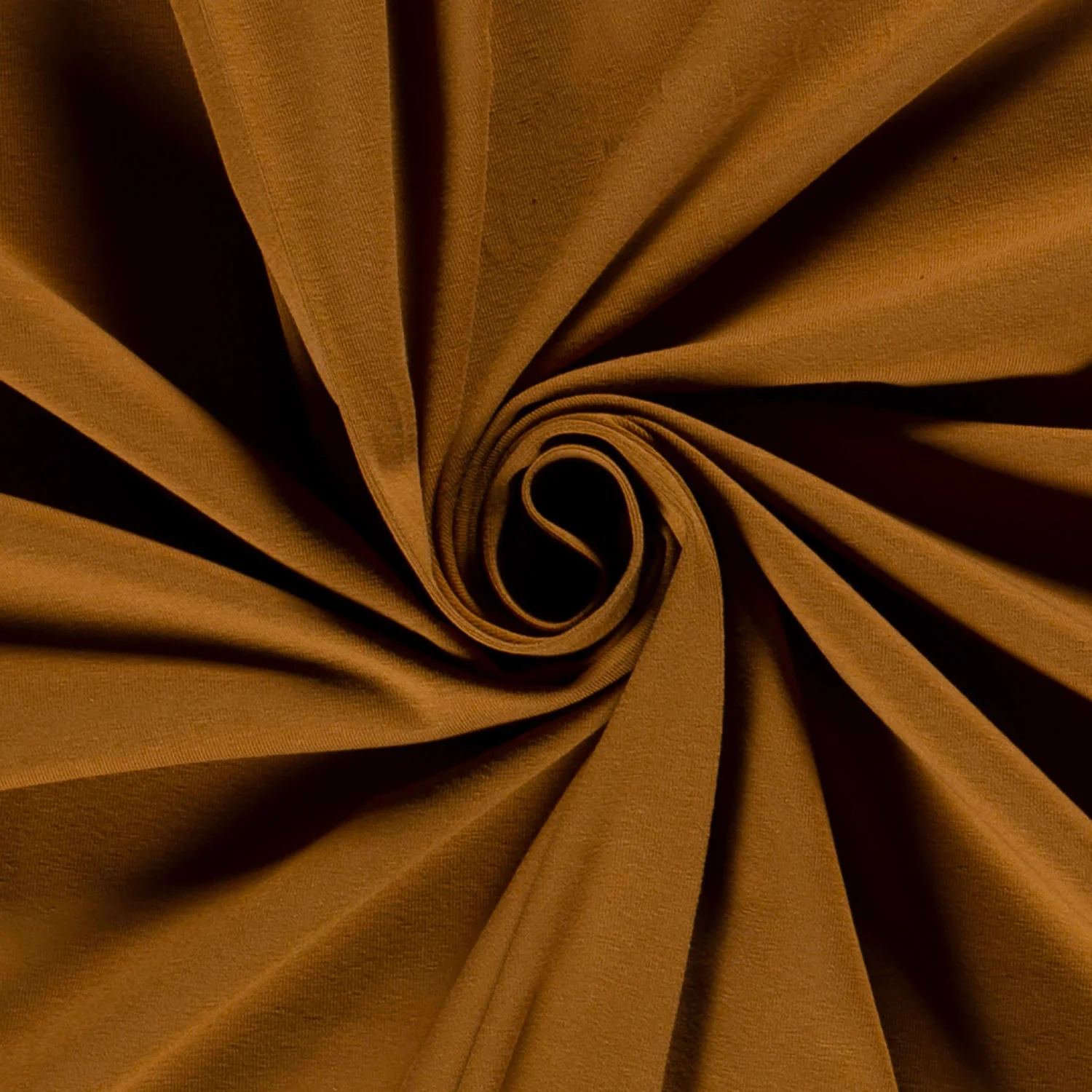 Warmer Uni Jersey Stoff Mocca – hochwertiger Baumwolljersey von Schnuckidu