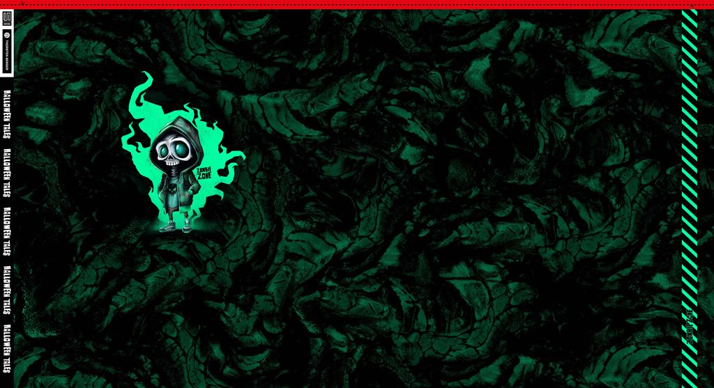 Panel - French Terry -  Halloween by Thorsten Berger - ca. 85cm x 160cm - Zombie Zone