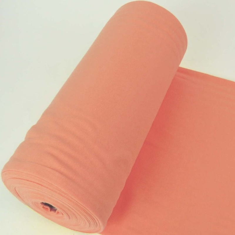 Bündchen Stoff Feinripp Uni - Orange Melange