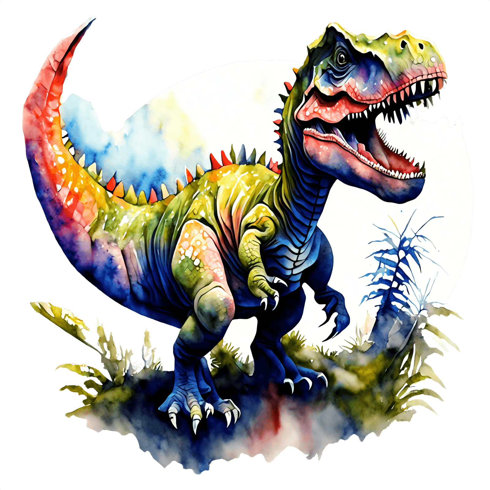 Bügelbild - Bügelmotiv - Plott - Dinosaurier - T-Rex grün für T-Shirt, Sweatshirt, Geburtstag uvm. - 12cm x 12cm
