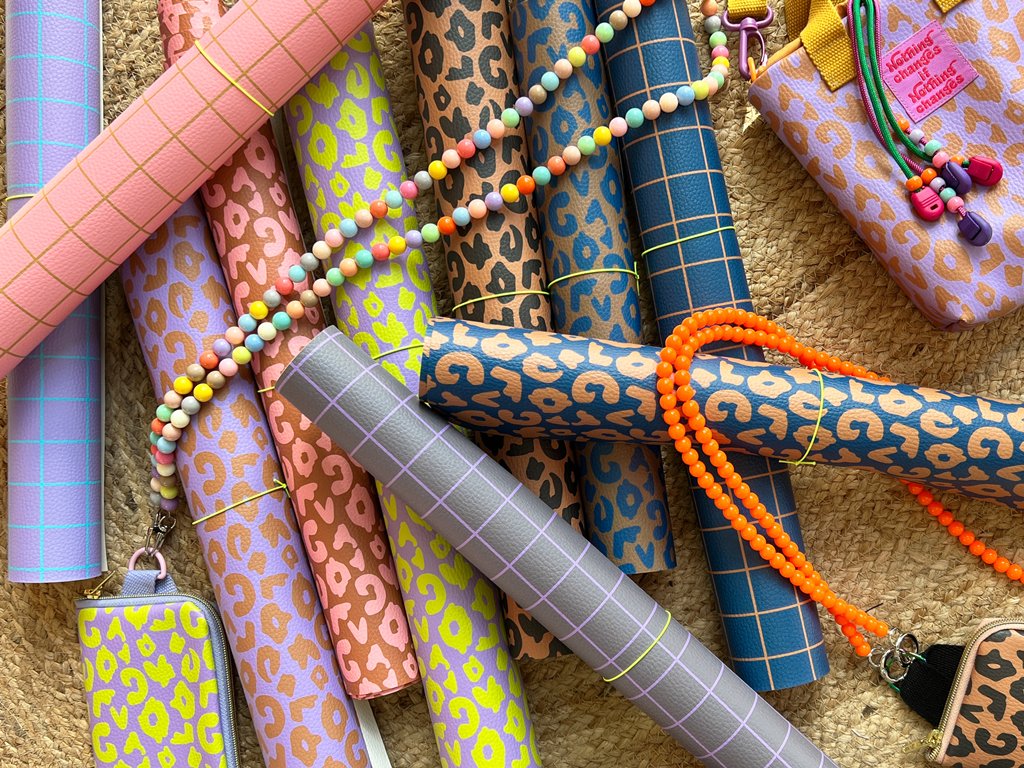 Kunstleder Happy Drop -  Zuschnitt 50 cm x 70 cm - Farbwahl