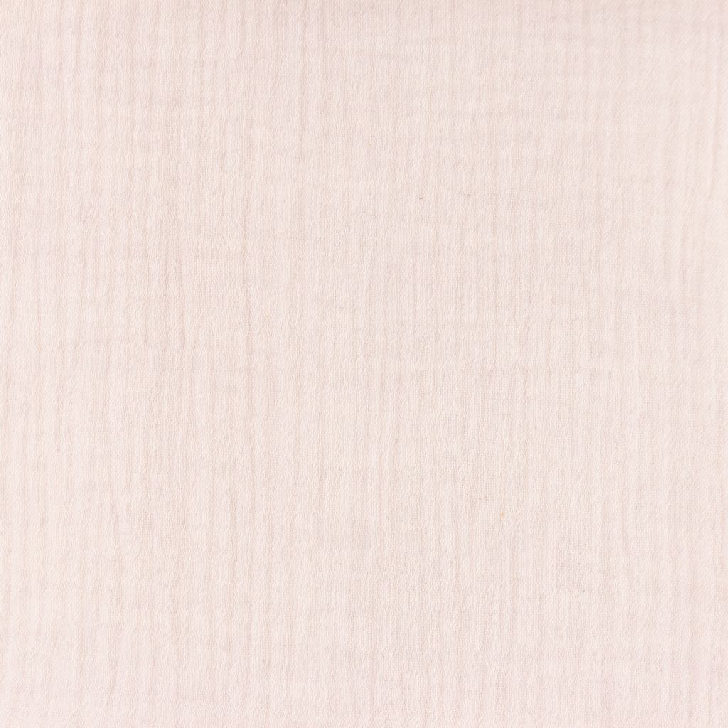 Weicher Musselin Double Gauze Stoff in Melange Baby Rosa aus 100% Baumwolle, ca. 140g/m² Mullstoff mit Öko-Tex Standard 100 Zertifizierung für Babykleidung und Accessoires