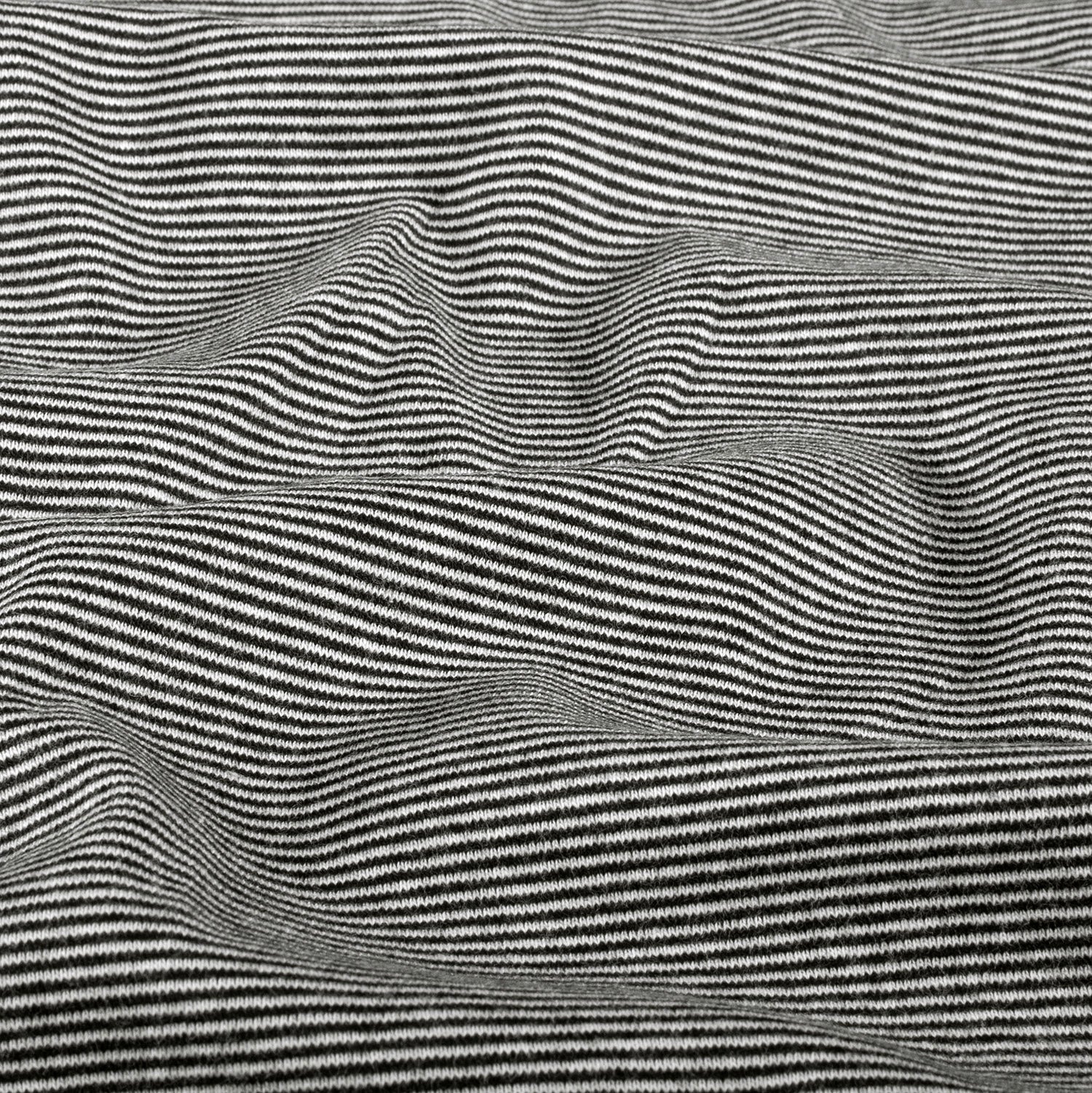 Ringelbündchen - Bündchen Stoff Glatt Streifen - Schwarz/Weiß