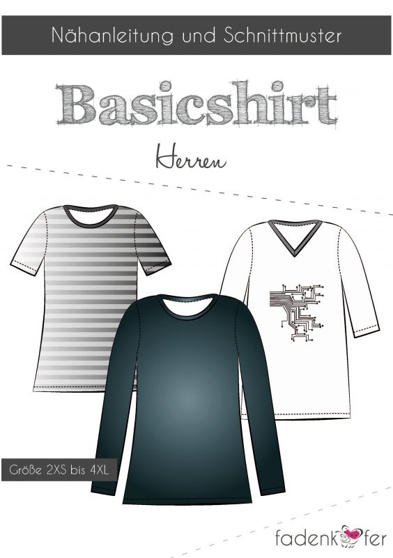 Papierschnittmuster Fadenkäfer - Basicshirt Herren