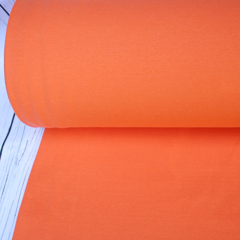Bündchen Stoff - Abschnitt - 100cm x 35cm im Schlauch - Orange