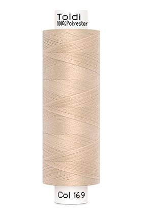 Gütermann Allesnäher Toldi 500 Meter in Creme (169) – Hochwertiges Nähgarn aus 100% Polyester für Nähmaschinen und Handarbeiten in warmem Cremeweiß.