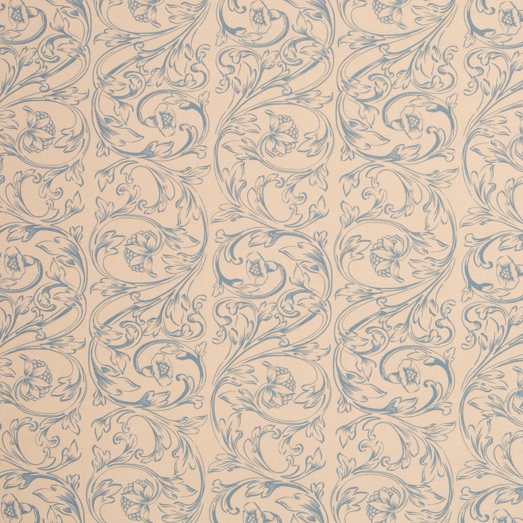 Swafing Canvas Dekostoff Bloom & Berry by Lausemia Ranken Petrol Rauchblau – Fester Baumwollstoff für Taschen, Kissen und Dekoration.
