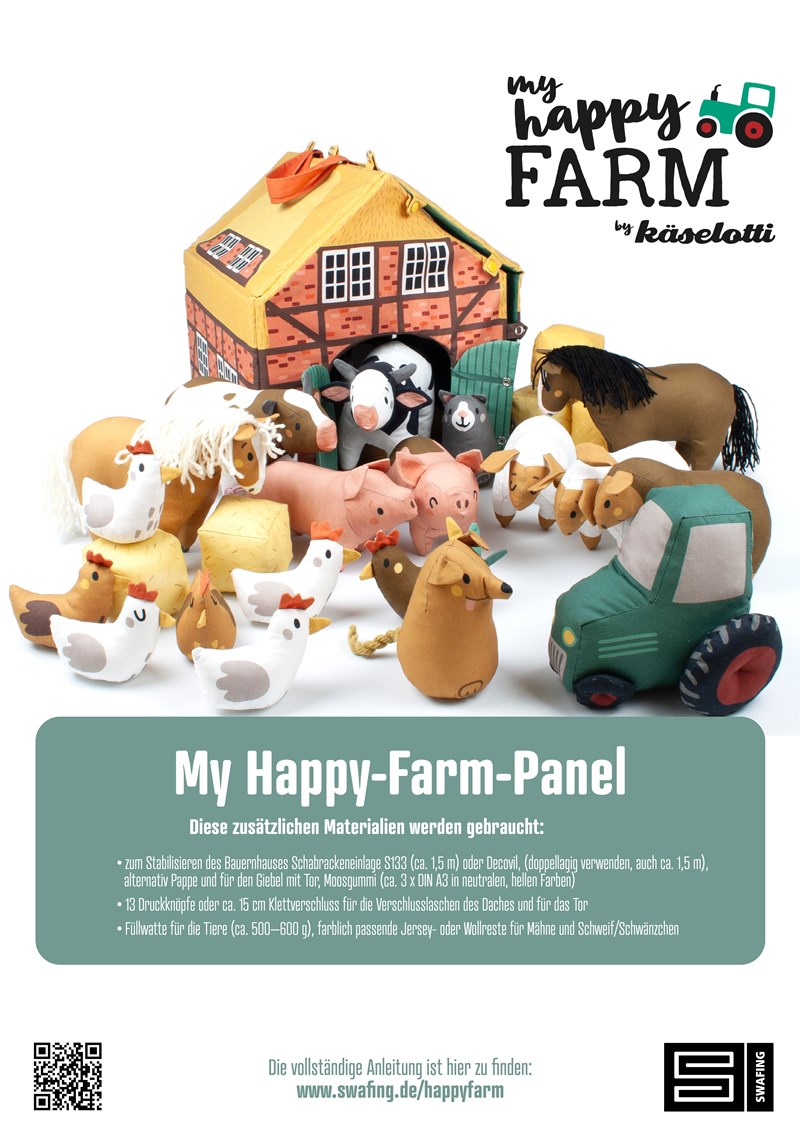 Baumwoll - Baumwoll Panel - Swafing - My Happy Farm by Käselotti - 200cm x 145cm