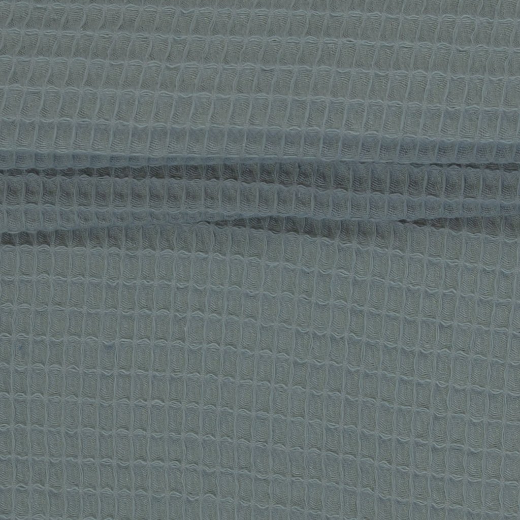 Baumwoll Waffelstoff in Altgrün – Waffelpique Uni in Salbei-Optik