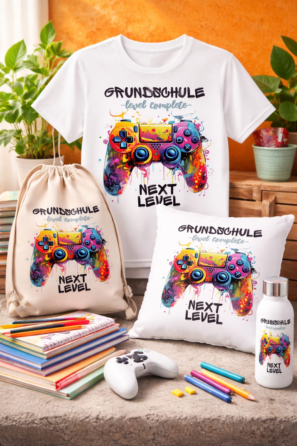 GRUNDSCHULE LEVEL COMPLETE - BÜGELBILD