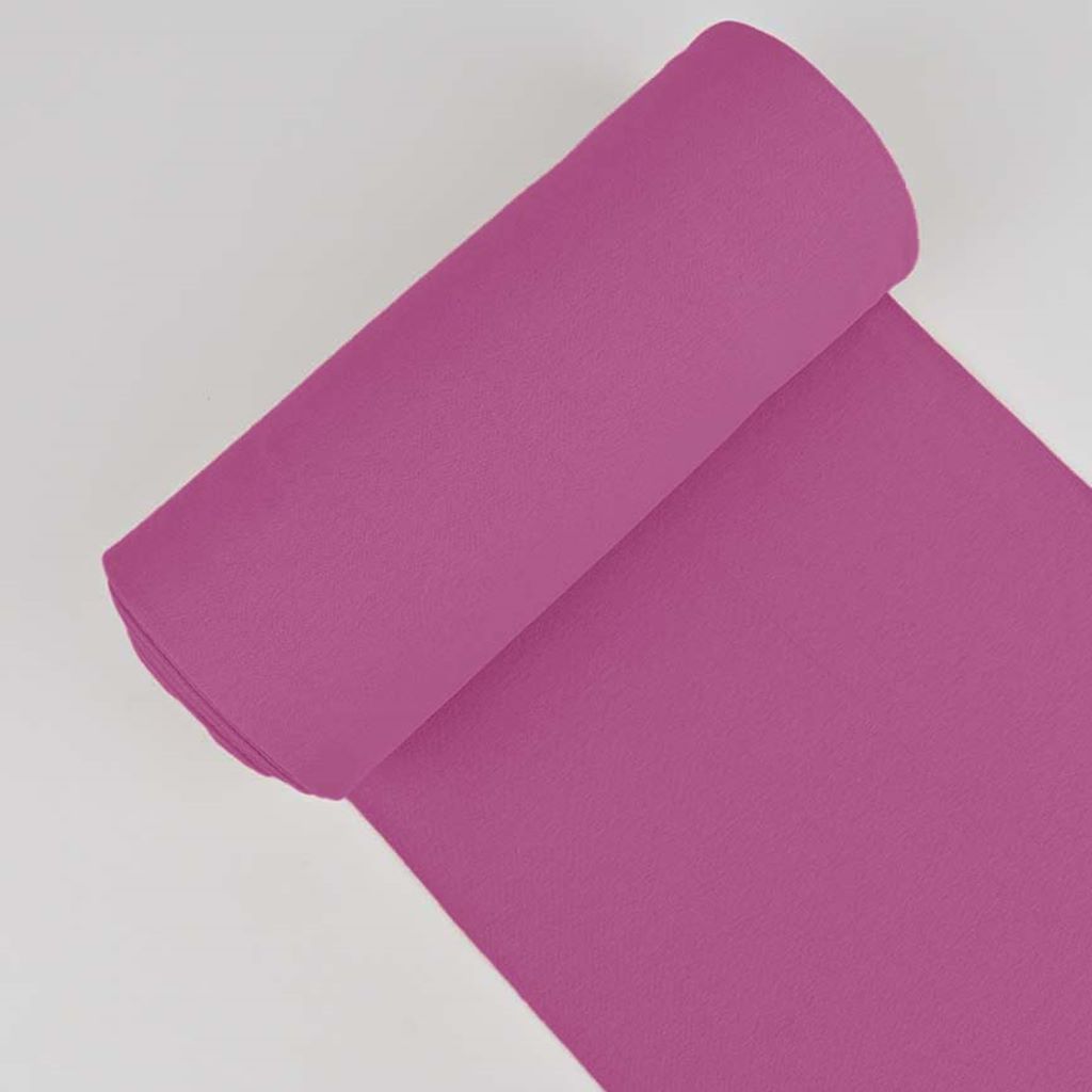Bündchen Stoff Feinripp - Uni - Fuchsia