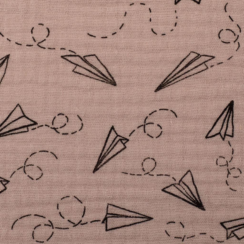 Musselin - Double Gauze - Swafing - Jeron - Papierflieger - Altrosa