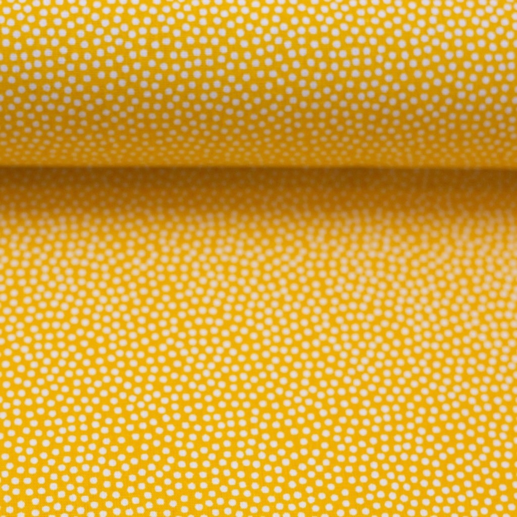 Webware - Baumwolle - Swafing - Dotty - Punkte in Weiß auf Gelb