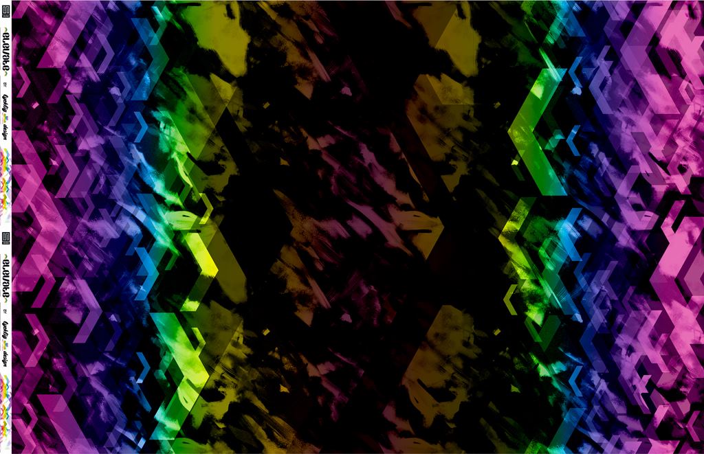 Hochwertiger Jersey Stoff Elevate von lycklig design (Swafing) mit farbenfrohem Regenbogen-Farbverlauf, 95% Baumwolle, 5% Elasthan, weich & elastisch für kreative Nähprojekte