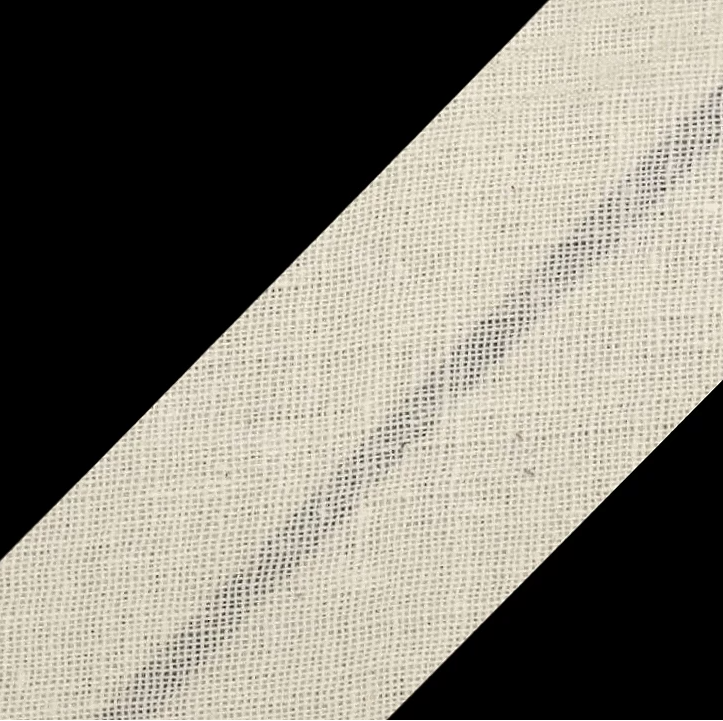 Naturfarbenes Schrägband aus 100% Baumwolle, 20mm Breite (vorgefalzt), hochwertiges Einfassband für organische Kantenabschlüsse an Kleidung und Deko.