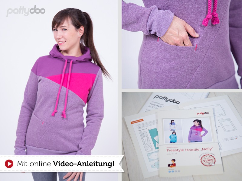 Pattydoo - Schnittmuster Nelly Freestyle Hoodie by pattydoo